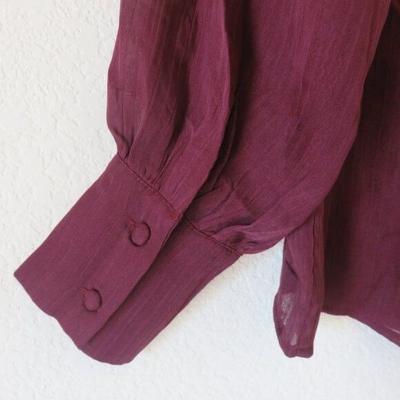 Line and Dot long sleeves ruffles open shoulders top blouse size Small - Picture 4 of 9